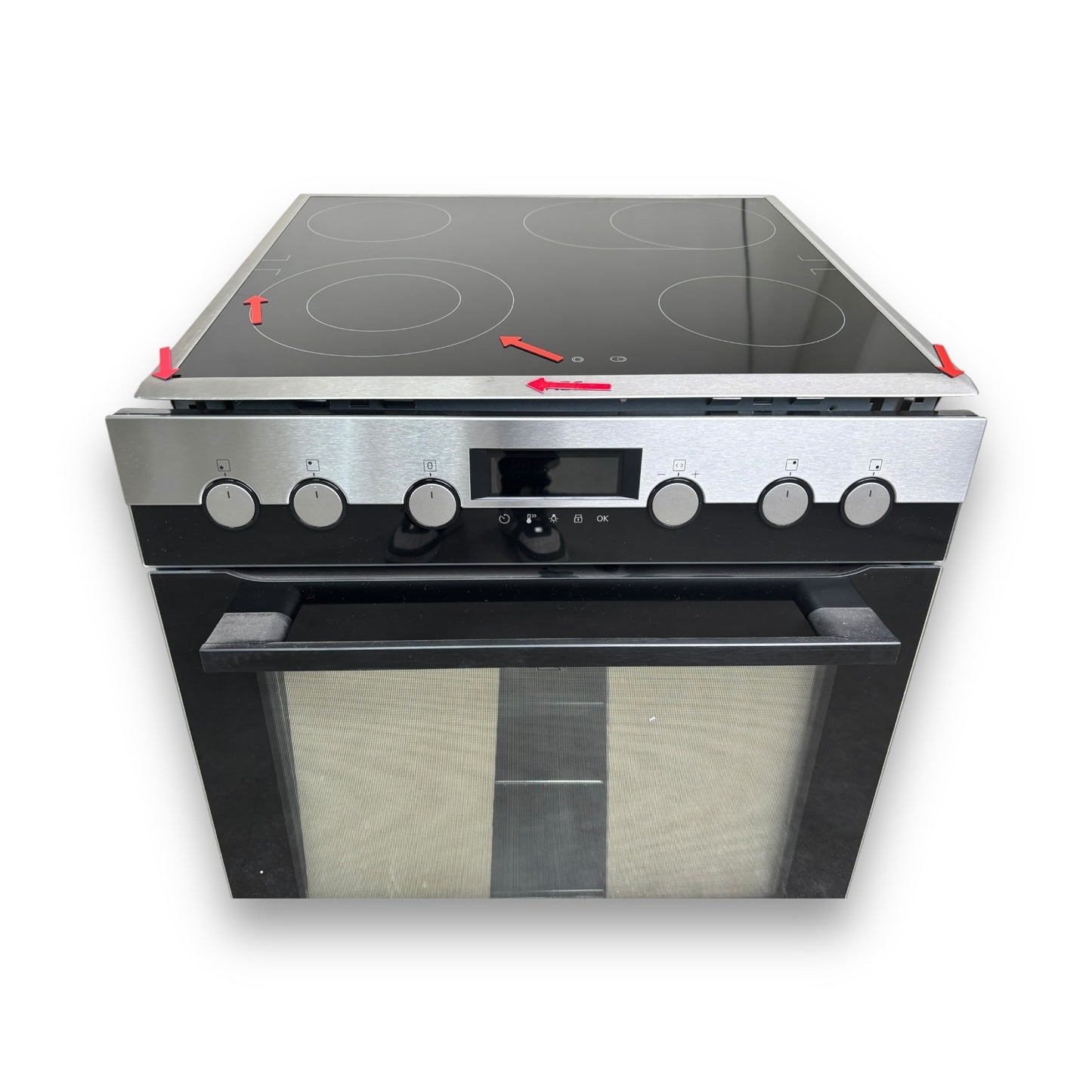 AEG KOMBI43PI Serie 6000 Einbau-Herdset mit Induktionskochfeld SurroundCook Pyrolyse