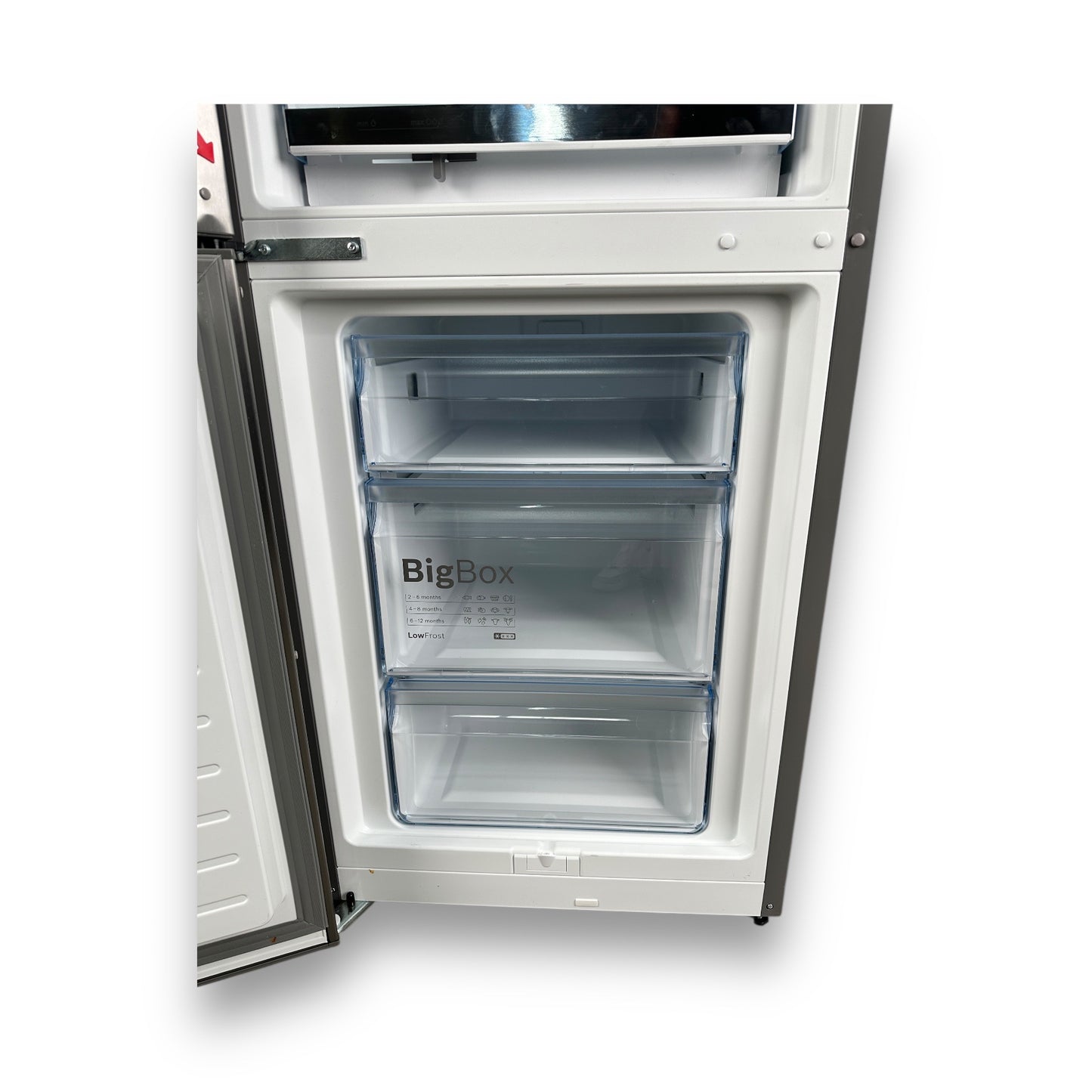 Bosch KGE398IBP Serie 6 Kühlgefrierkombination 201 cm hoch, Gebürsteter Stahl mit Anti Fingerprint