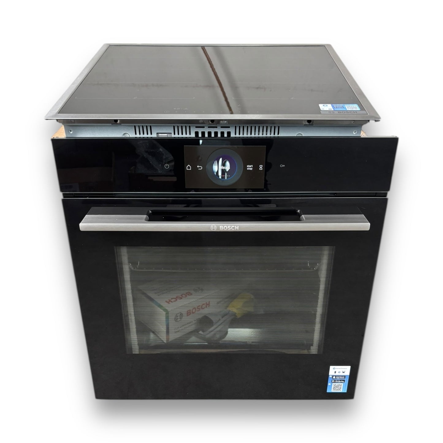 Bosch HBD80PY53 Serie 8/Serie 6 Herdset mit Induktionskochfeld Einbaubackofenset