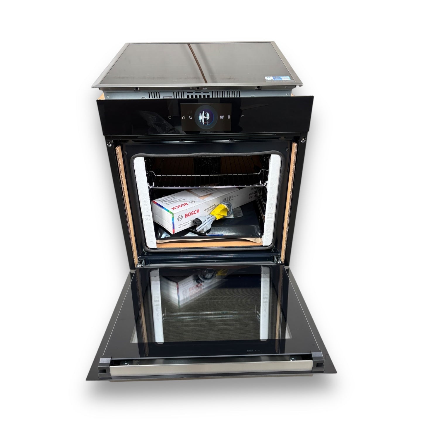 Bosch HBD80PY53 Serie 8/Serie 6 Herdset mit Induktionskochfeld Einbaubackofenset