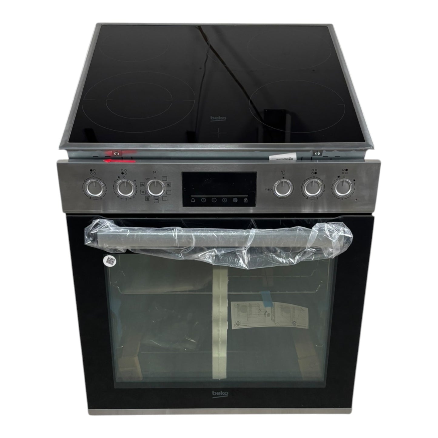 Beko BBUM12320XMPE Pyrolyse Einbau-Herdset Glaskeramikkochfeld A+ 72l