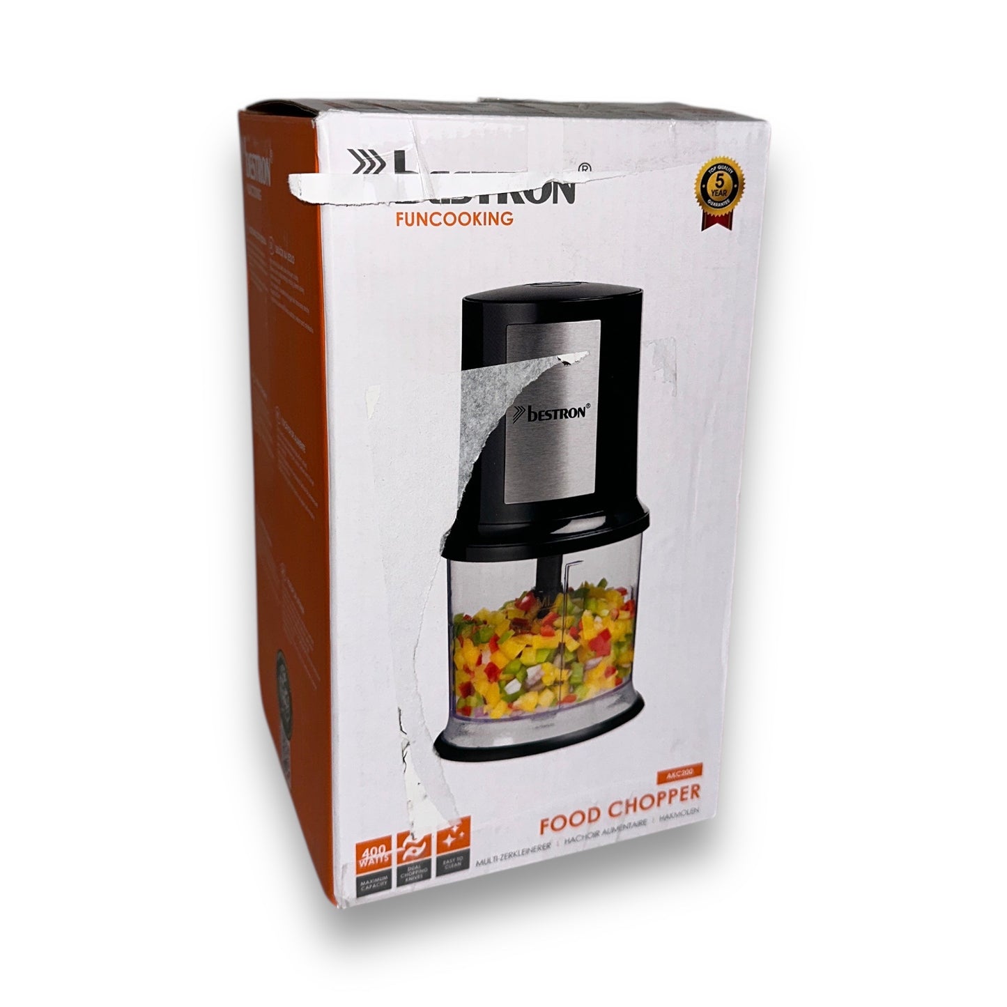 Bestron Multi Zerkleinerer AKC200 Hacken, Mixen & Pürieren 500ml