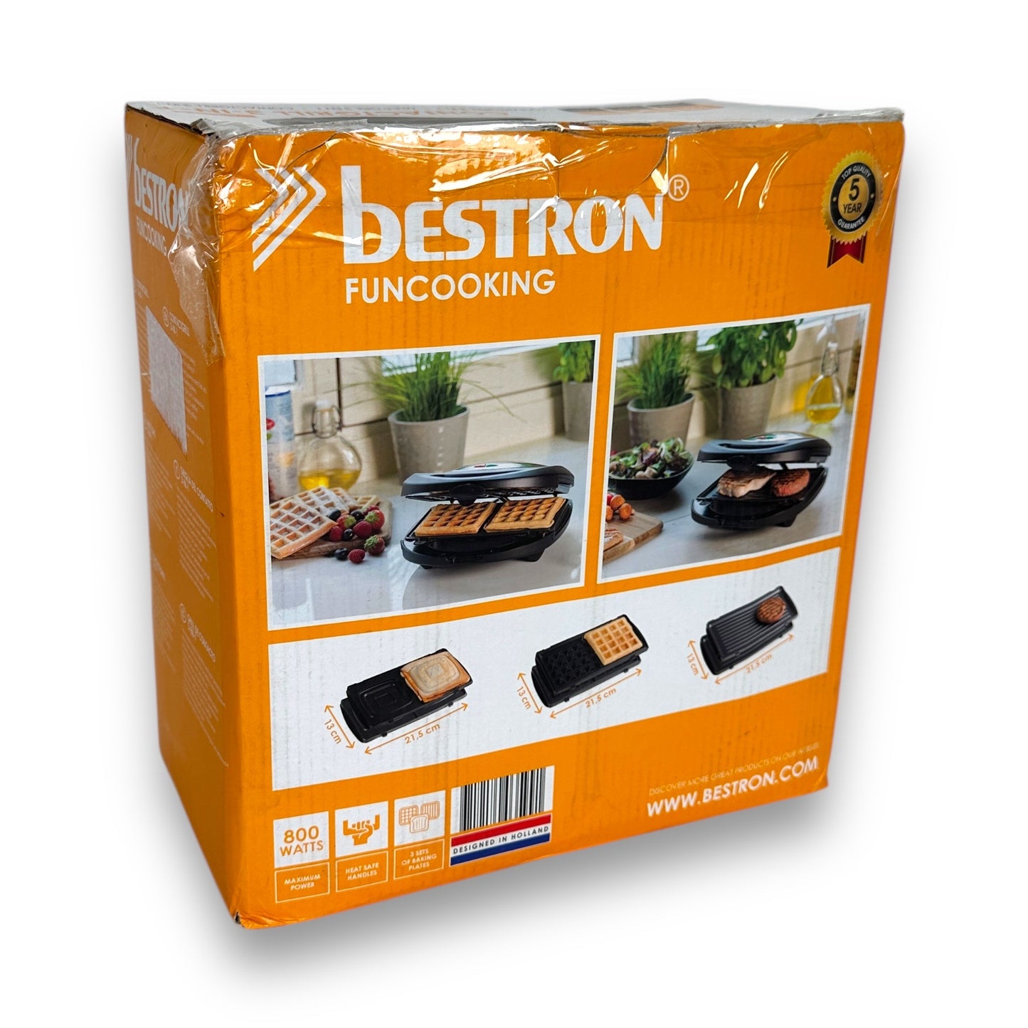 Bestron Kontaktgrill 3-in-1 Sandwichtoaster ASM8010