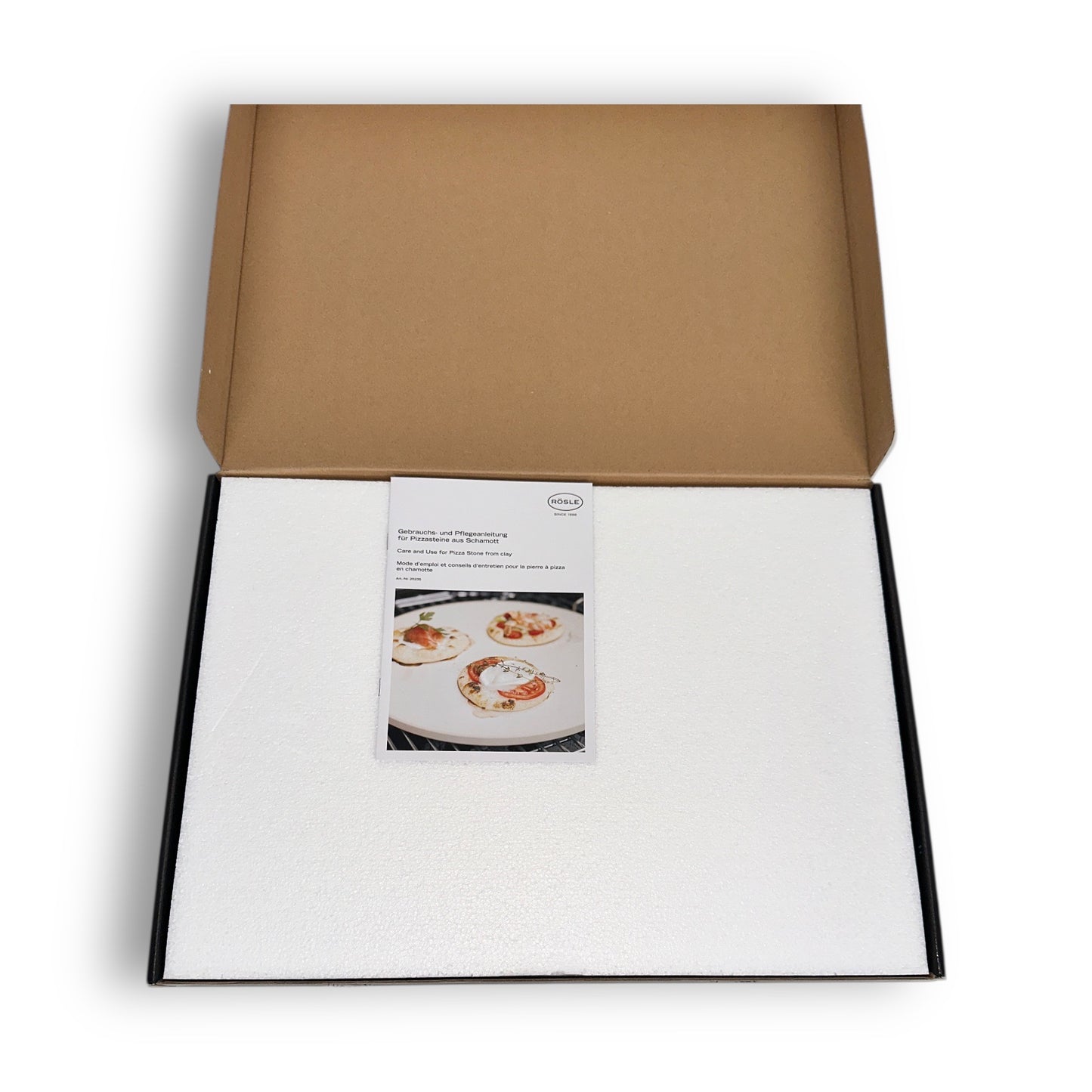 Rösle Pizzastein für Grill und Backofen 25235 Cordierit 42x30 cm