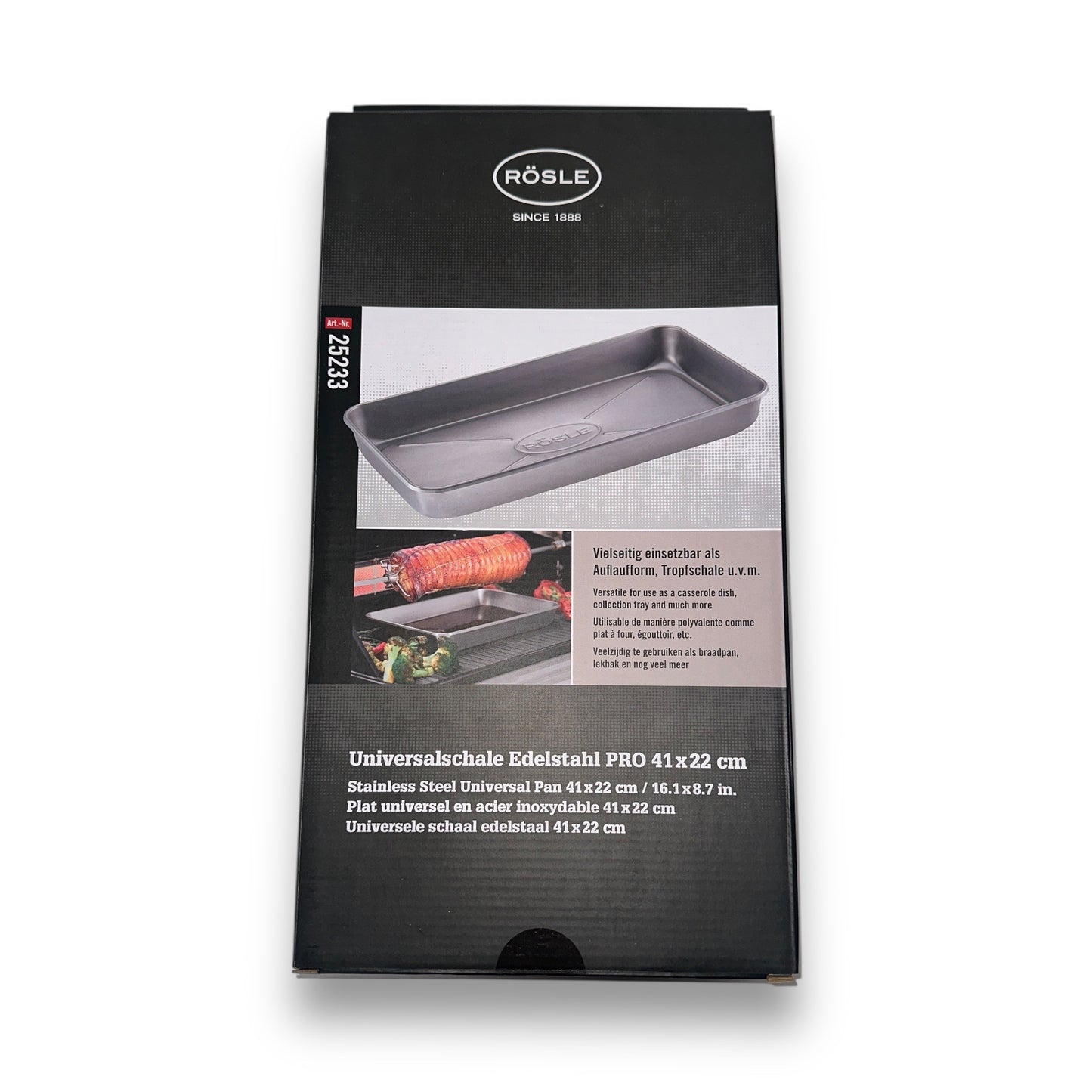 Rösle Grillschale Universalschale PRO Edelstahl für Grill und Backofen geeignet