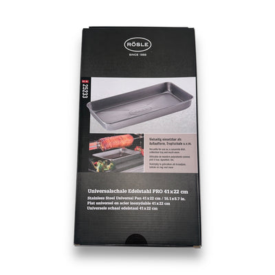 Rösle Grillschale Universalschale PRO Edelstahl für Grill und Backofen geeignet
