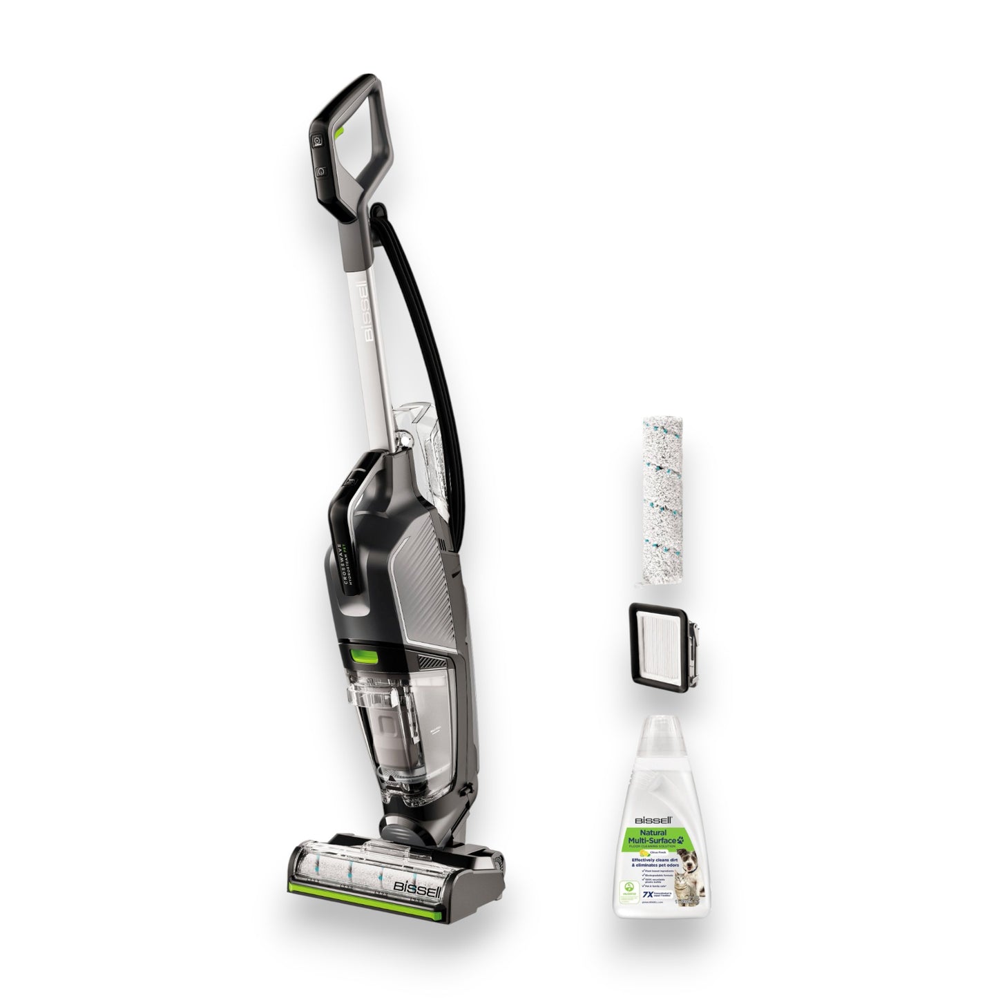 Bissell 3527N Nass-Trocken-Sauger CrossWave® Hydrosteam PET Select, Dampffunktion 1100 W, beutellos