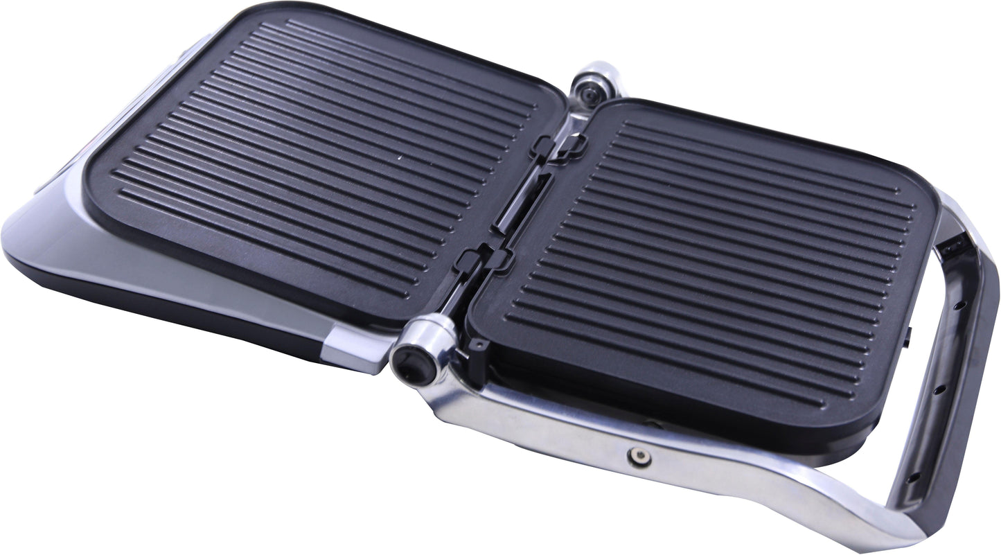 Hanseatic GC5005l-GS Kontaktgrill Silber 2100W 7 Grillprogramme