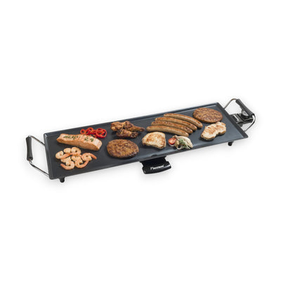 Bestron elektrischer Tischgrill XL Plancha-/Teppanyaki-Grillplatte 1800 Watt Schwarz