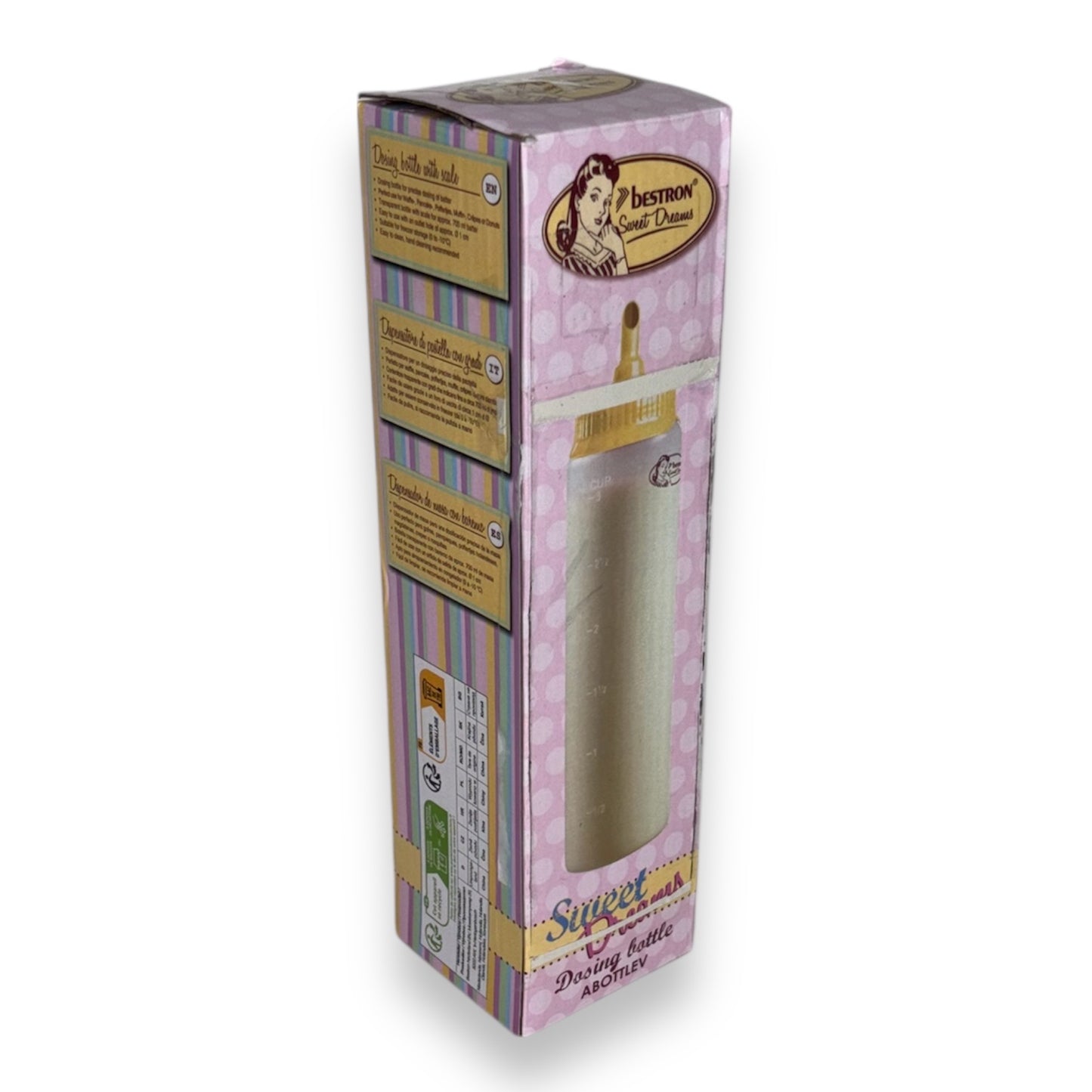 Bestron Teigportionierer Teigdosierer für 700 ml Crepes Poffertjes Pfannkuchen Waffeln Muffins Donuts