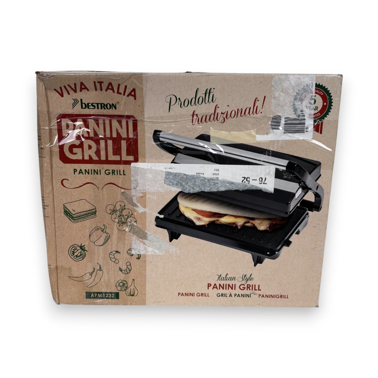 Bestron Elektrogrill Paninigrill Kontaktgrill 700 Watt APM123Z schwarz