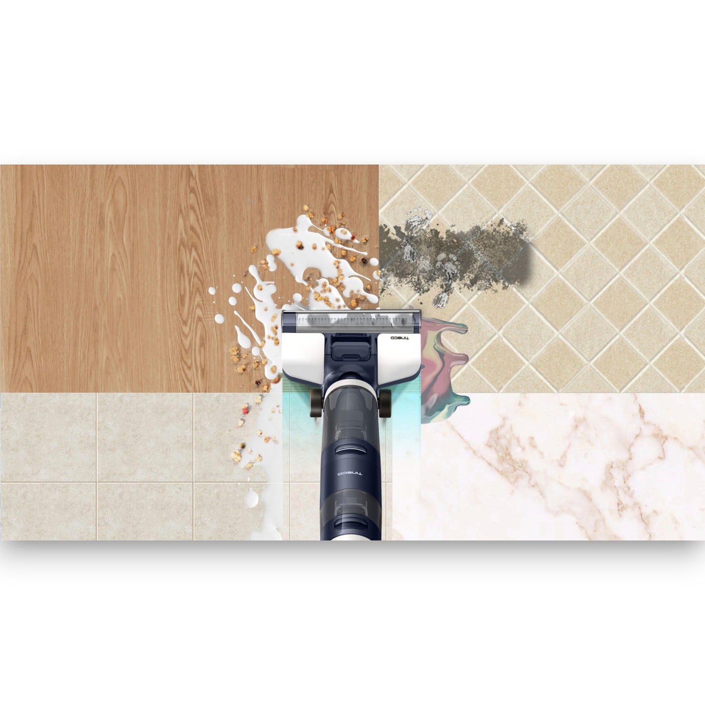 Tineco FLOOR ONE S 3 EXTREME BLAU Nass- und Trockensauger, Netz-/Batteriebetrieb, 220 Watt