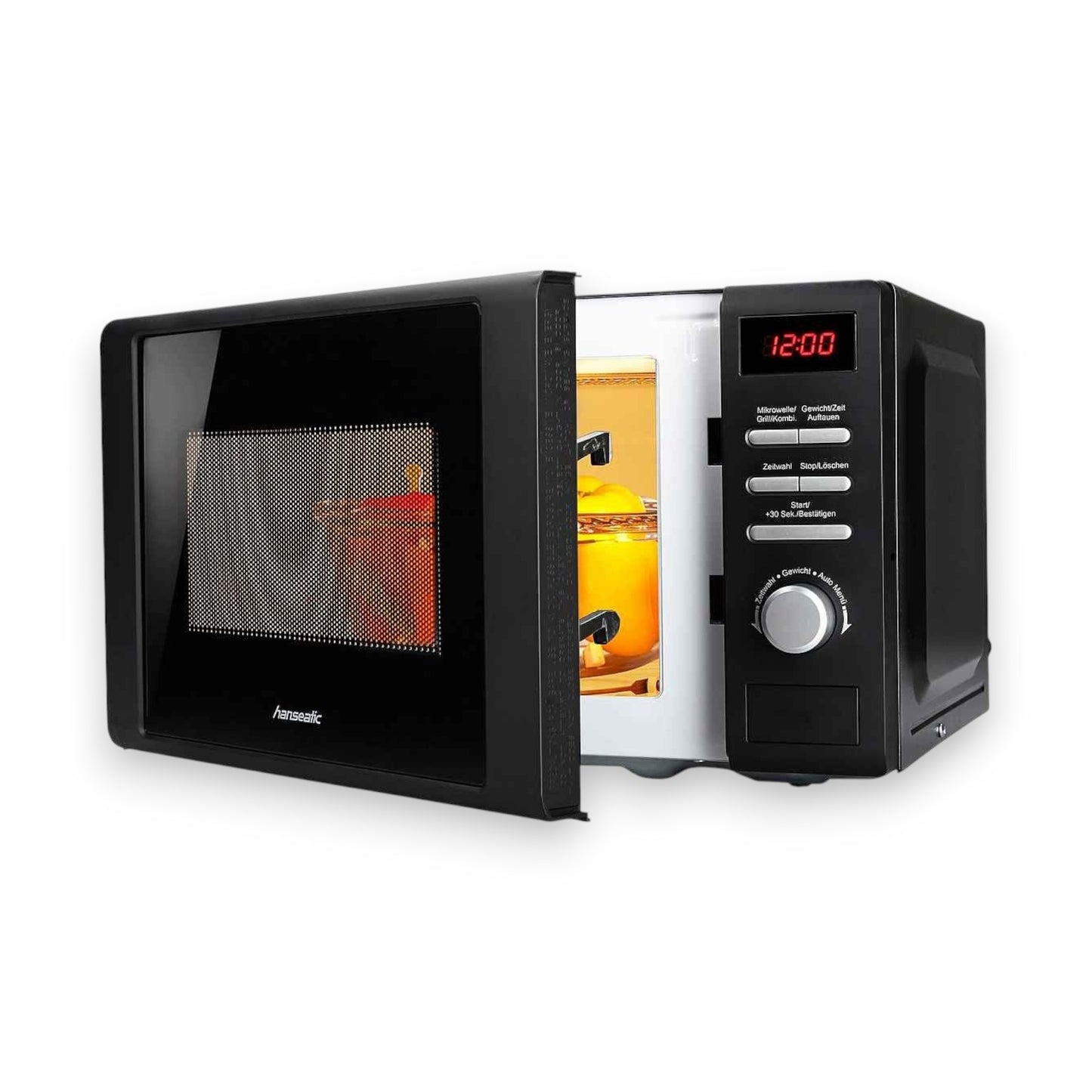 Hanseatic Mikrowelle AG720CGE-PM 2 in 1 Grill, 8 Automatikprogramme