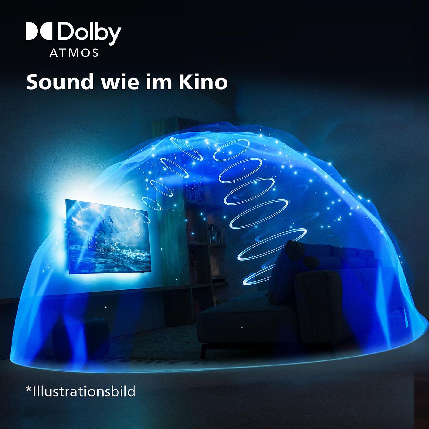 Philips 55PUS8309/12 Ambilight Fernseher 55 Zoll, HDR 4K, SMART TV