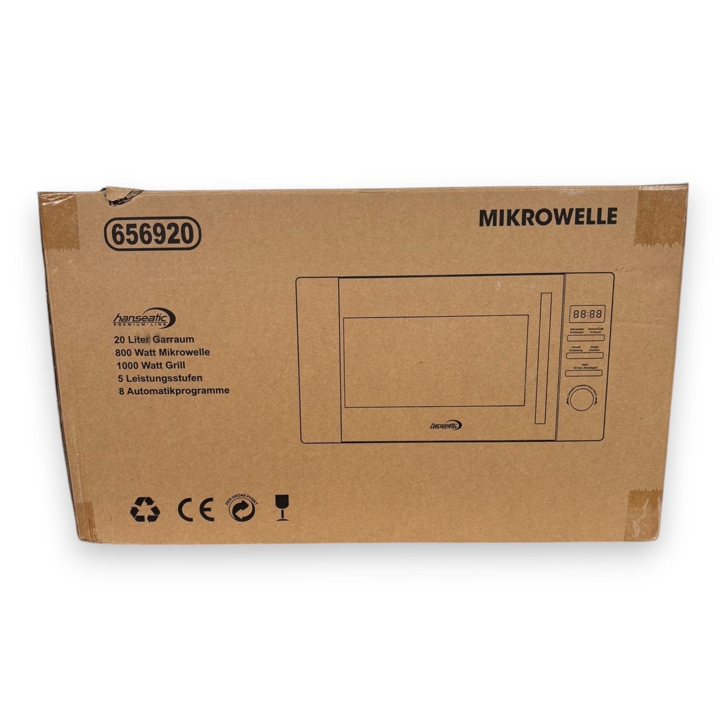 Hanseatic Mikrowelle 656920 Auftaufunktion 800W