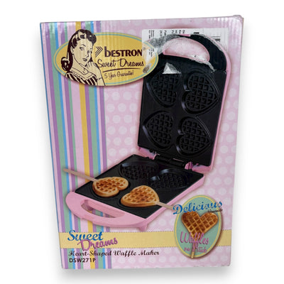 Bestron Waffeleisen DSW271 780 W, Herzwaffeln am Stiel 780 W inkl. Stäbchen