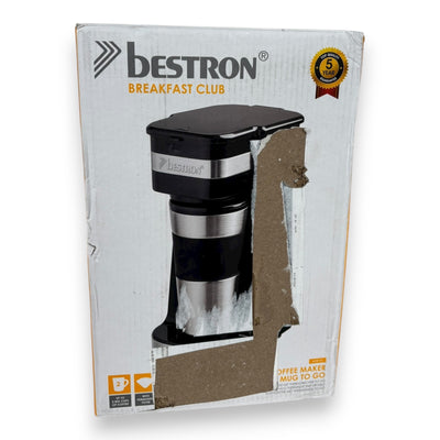 Bestron Filterkaffeemaschine 0,42l Kaffeekanne, Camping Kaffeemaschine für gemahlenen Filterkaffee
