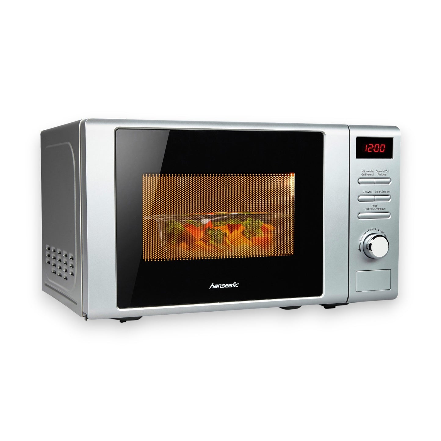 Hanseatic AG720CGE-PM Mikrowelle 2 in 1 Grill, Auftaufunktion, 8 Automatikprogramme