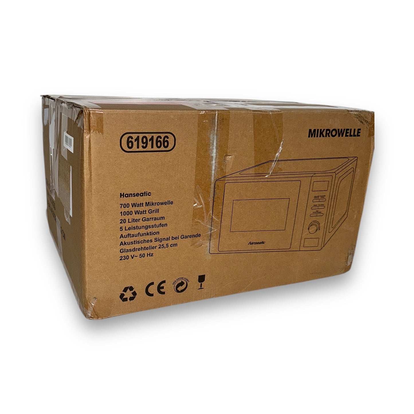 Hanseatic AG720CGE-PM Mikrowelle 2 in 1 Grill, Auftaufunktion, 8 Automatikprogramme