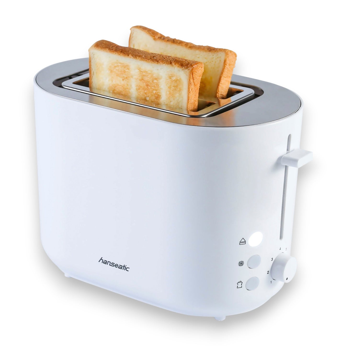 Hanseatic Toaster HT2850WD 2-Scheiben weiß Edelstahl 850W