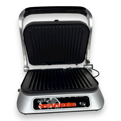 Hanseatic GC5005l-GS Kontaktgrill Silber 2100W 7 Grillprogramme