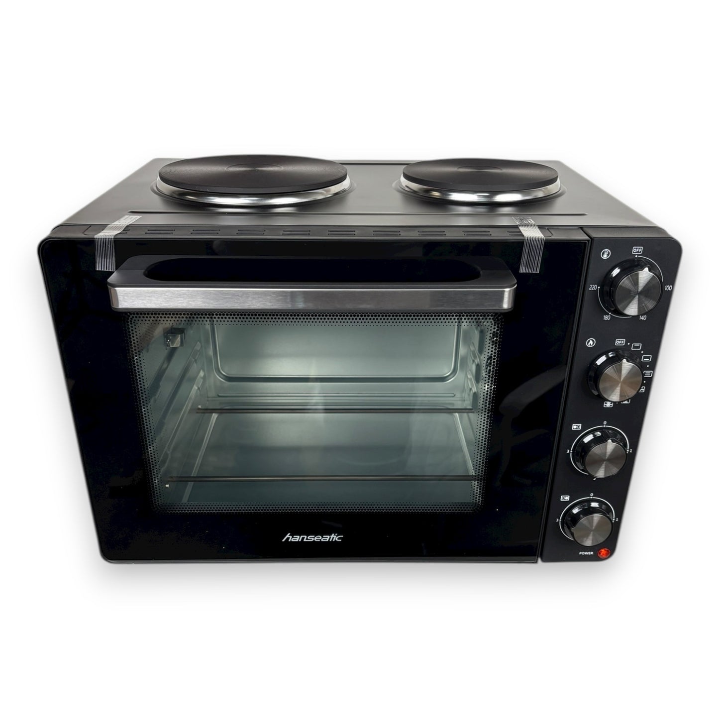 Hanseatic HMO366BKB Kleinküche Doppelkochplatte 2940 W