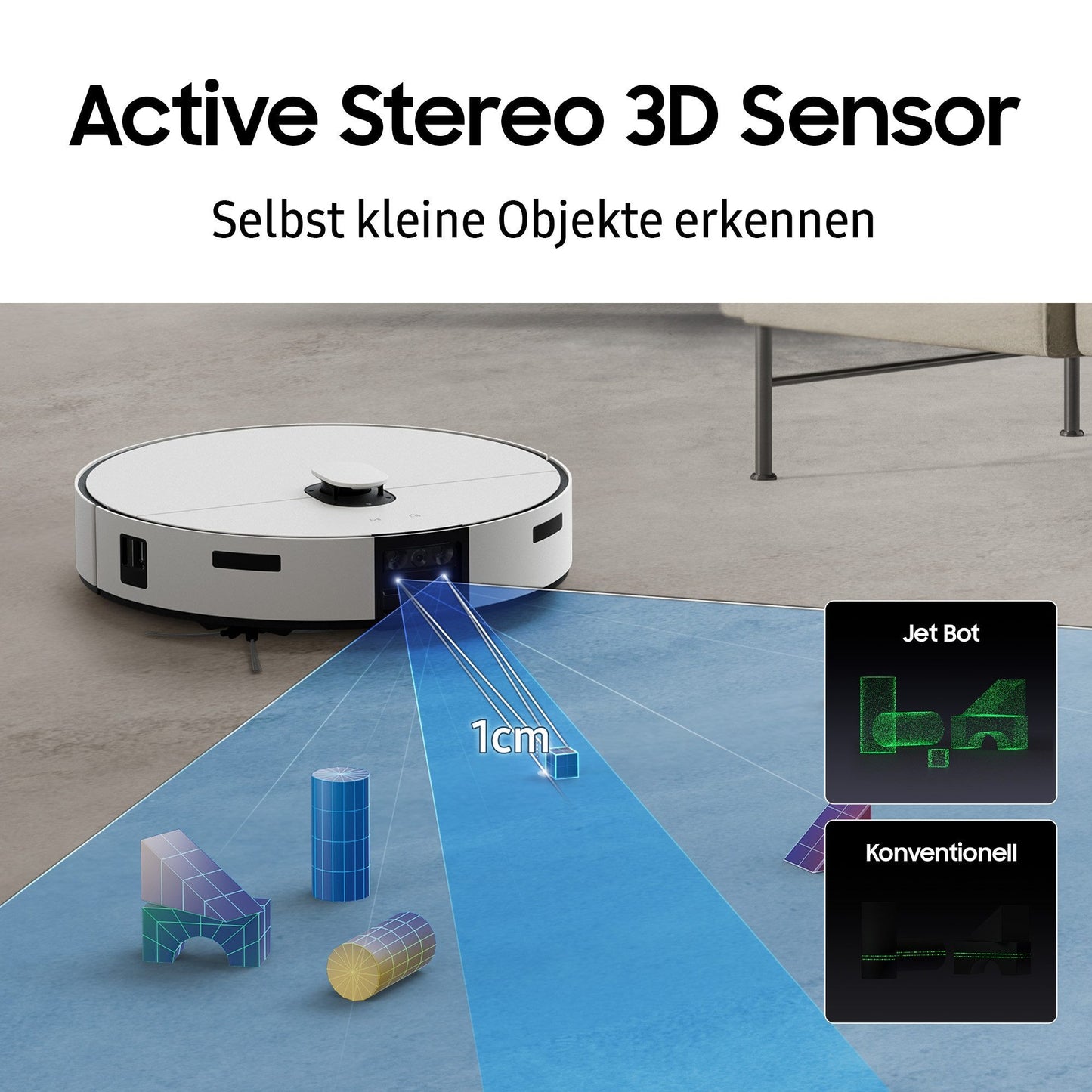 Samsung VR7MD97A14G/WD Saugroboter mit Wischfunktion BESPOKE Jet Bot Combo AI Steam, KI-Objekterkennung