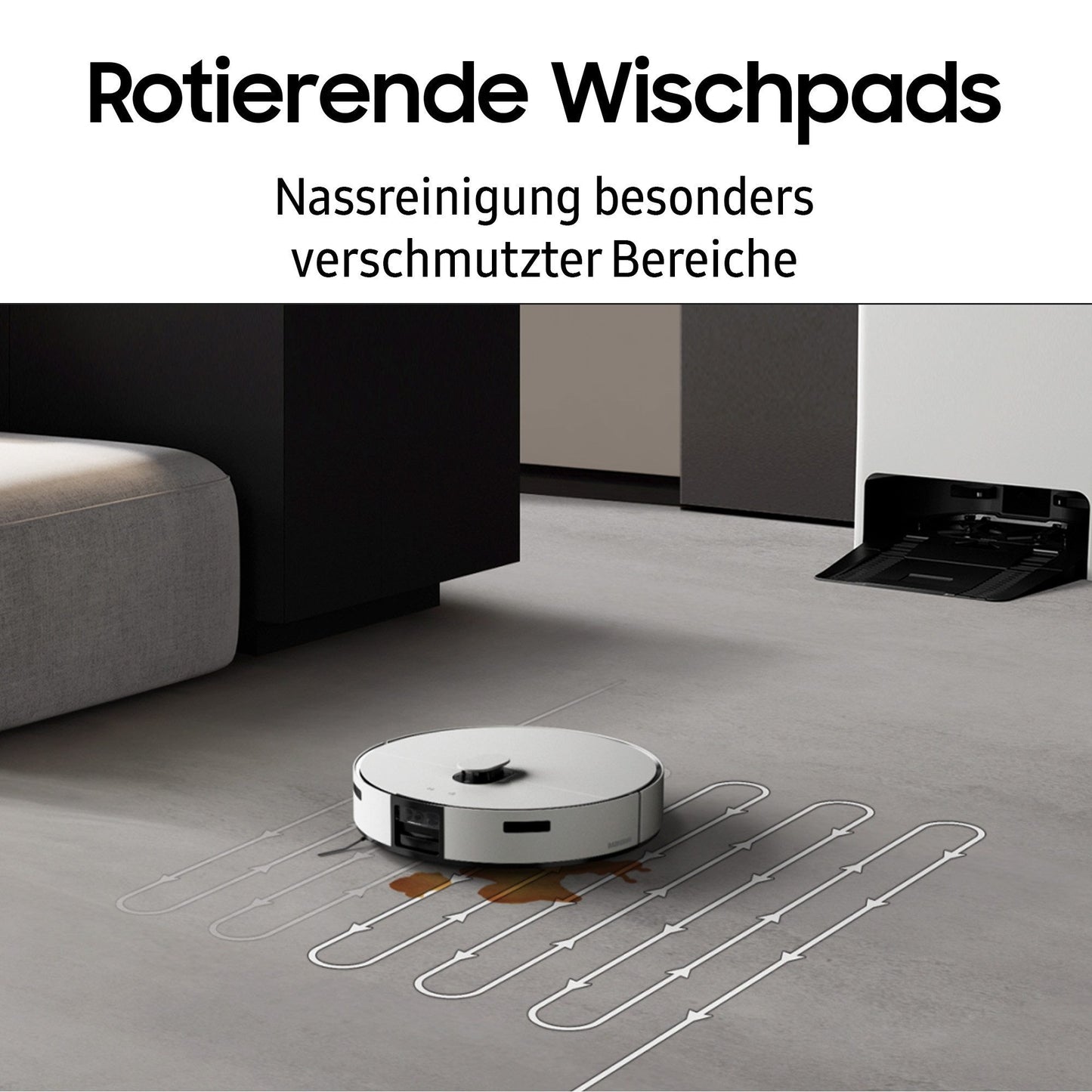Samsung VR7MD97A14G/WD Saugroboter mit Wischfunktion BESPOKE Jet Bot Combo AI Steam, KI-Objekterkennung