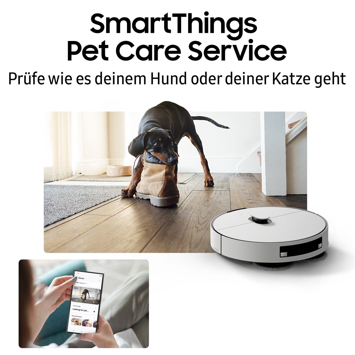 Samsung VR7MD97A14G/WD Saugroboter mit Wischfunktion BESPOKE Jet Bot Combo AI Steam, KI-Objekterkennung