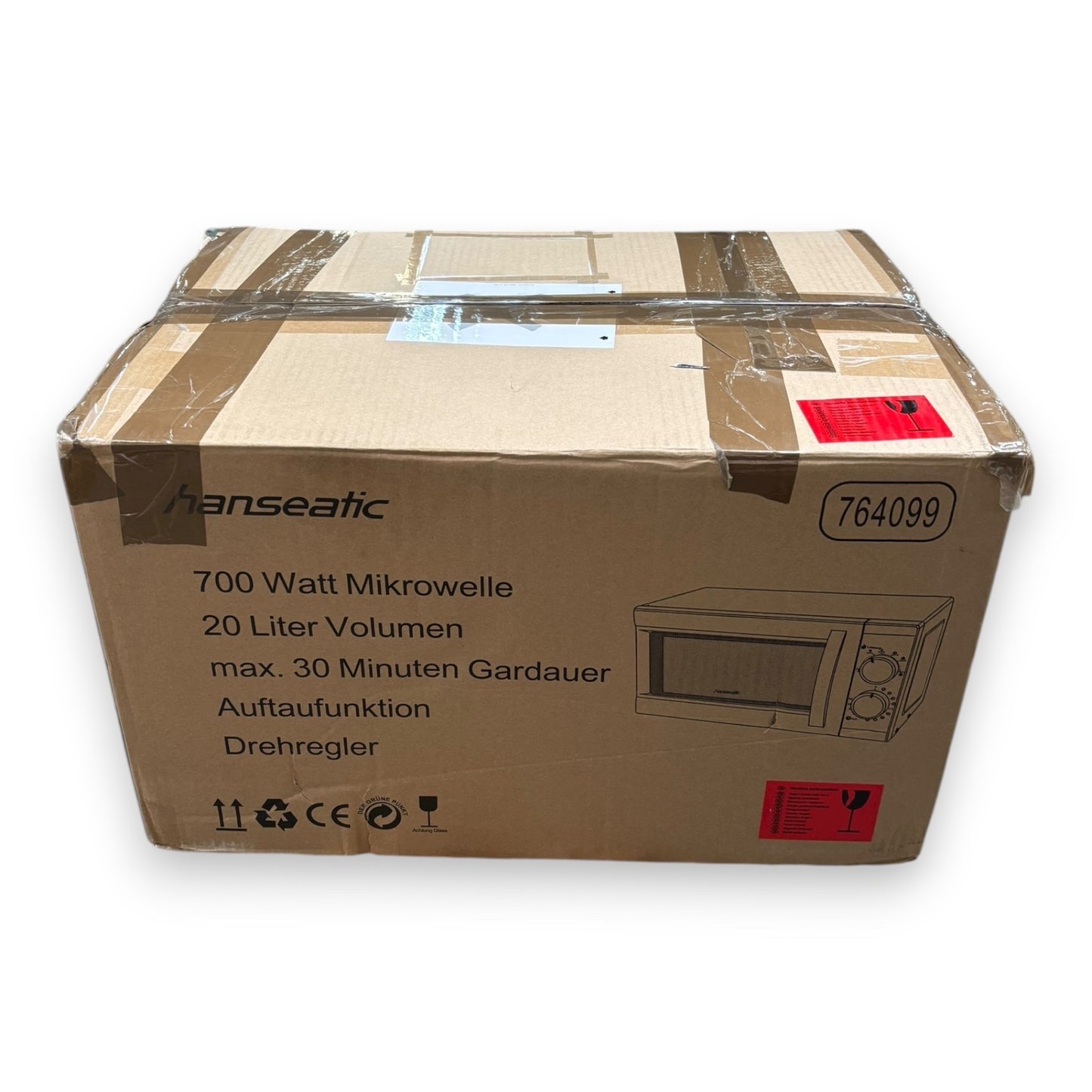 Hanseatic SMH207P3H-P Mikrowelle Auftaufunktion 700 W schwarz