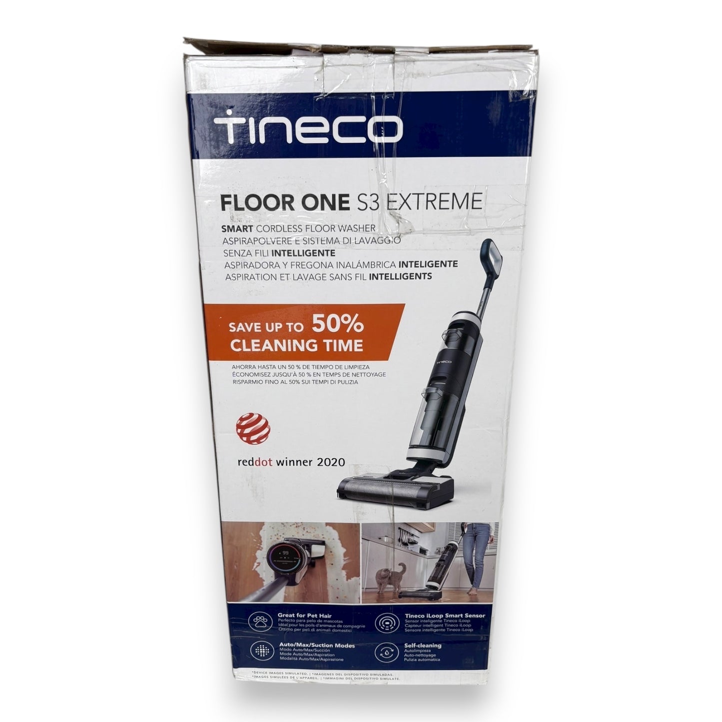Tineco FLOOR ONE S 3 EXTREME BLAU Nass- und Trockensauger, Netz-/Batteriebetrieb, 220 Watt