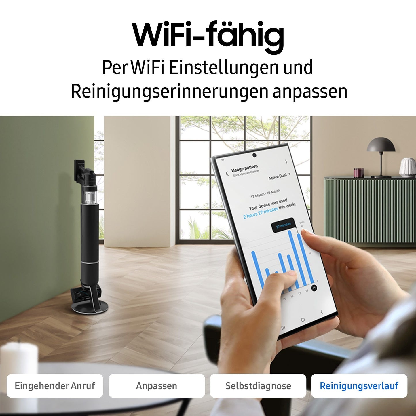 Samsung Akku-Handstaubsauger VS90F40EEK/WD BESPOKE AI Jet Ultra Akku + CompleteClean