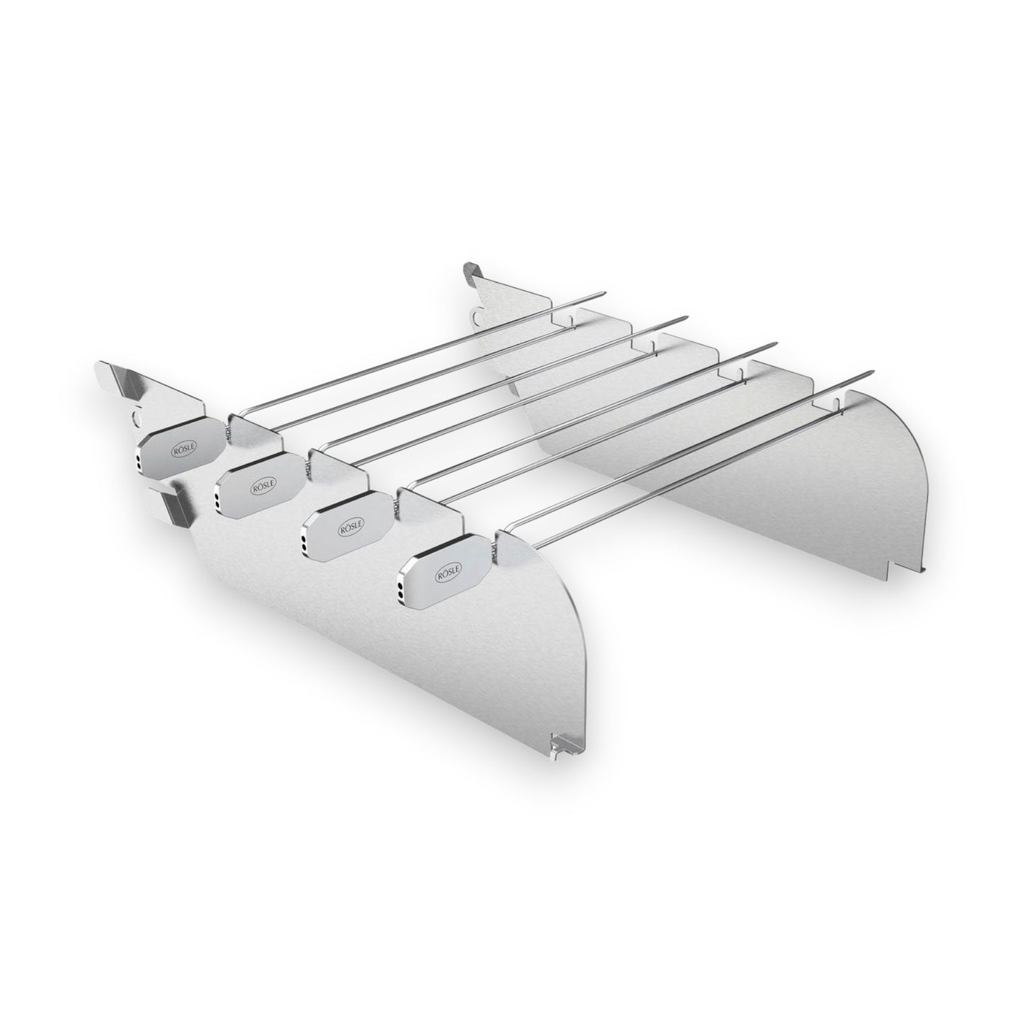 Rösle VIDERO Grill-Windschutz (2-St) für Primezone hochwertige Halterung für Grillspieße Edelstahl
