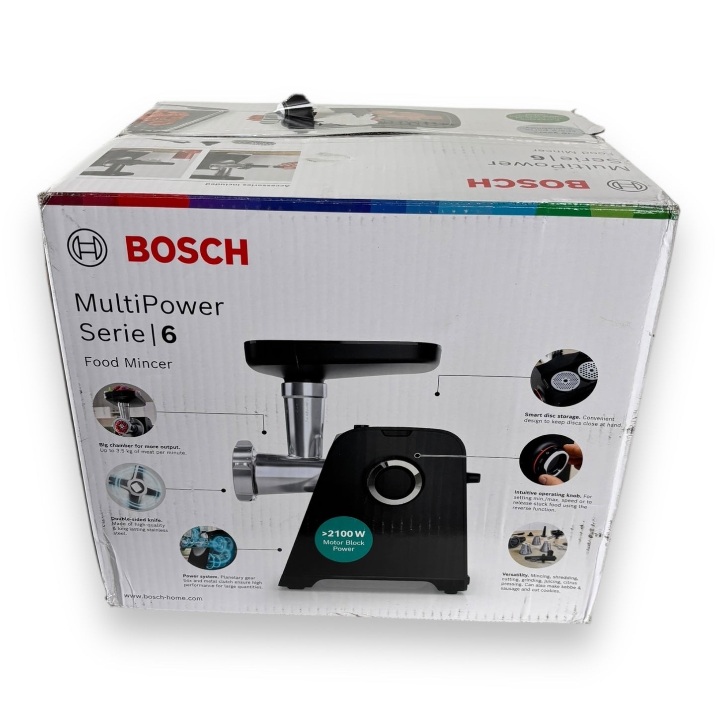 Bosch Fleischwolf Serie 6 MFWS650B 3,5kg/Min schwarz