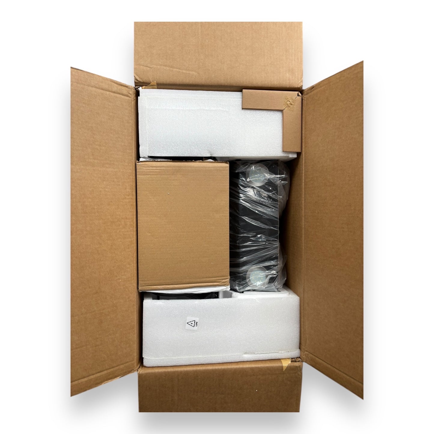 Dunstabzugshaube Kopffreihaube Schwarz 60cm- Hanseatic SY-103E9G-P1-C120-L52-600