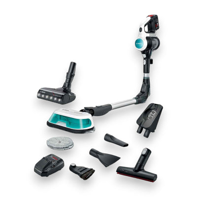 Bosch Akku-Stielstaubsauger Saugen & Wischen Unlimited 7 ProHygienic Aqua BKS71HYG1 weiß