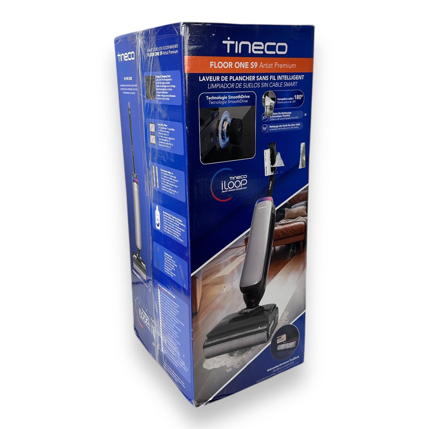 Tineco Floor One S9 Artist Premium Nass-Trocken-Sauger 180° Grad Neigungswinkel, Selbstantrieb