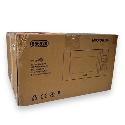 Hanseatic 656920  Mikrowelle 800W Auftaufunktion silber