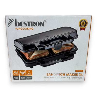 Bestron XL Sandwichmaker Antihaftbeschichteter automatische Temperaturregelung & Bereitschaftsanzeige