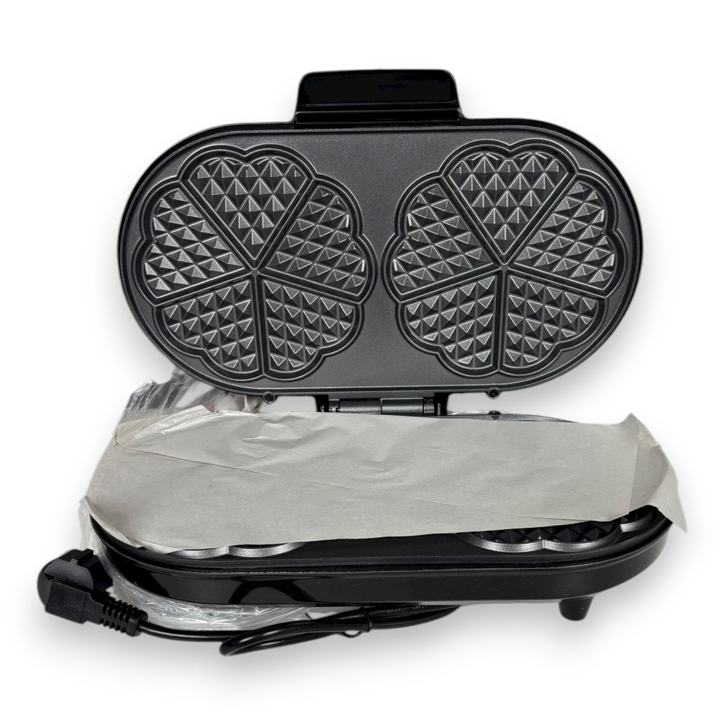 Bestron Doppel-Waffeleisen für klassische Herzwaffeln 1200 W 