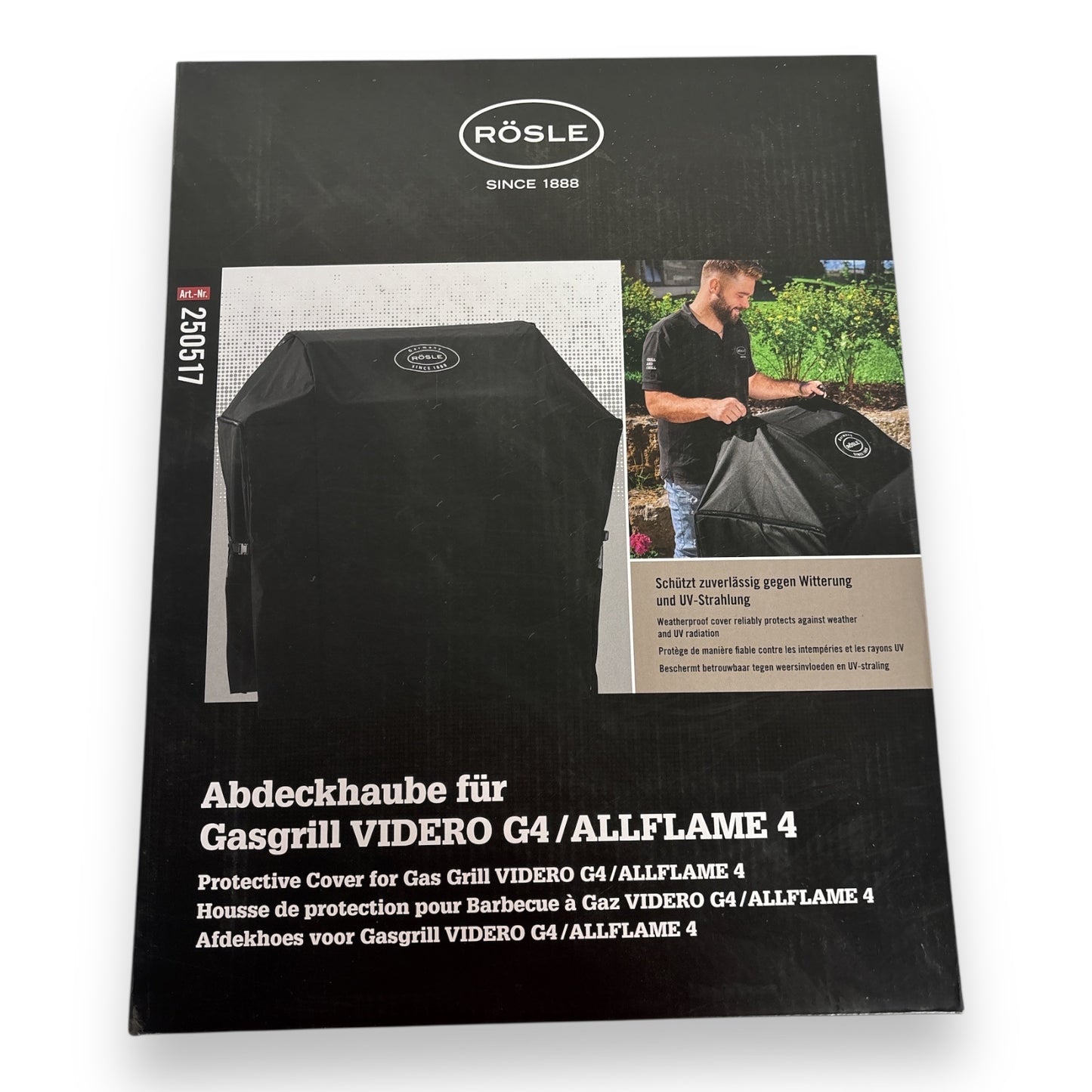 Rösle 25517 VIDERO Grill-Schutzhülle  für BBQ-Station Reißverschluss