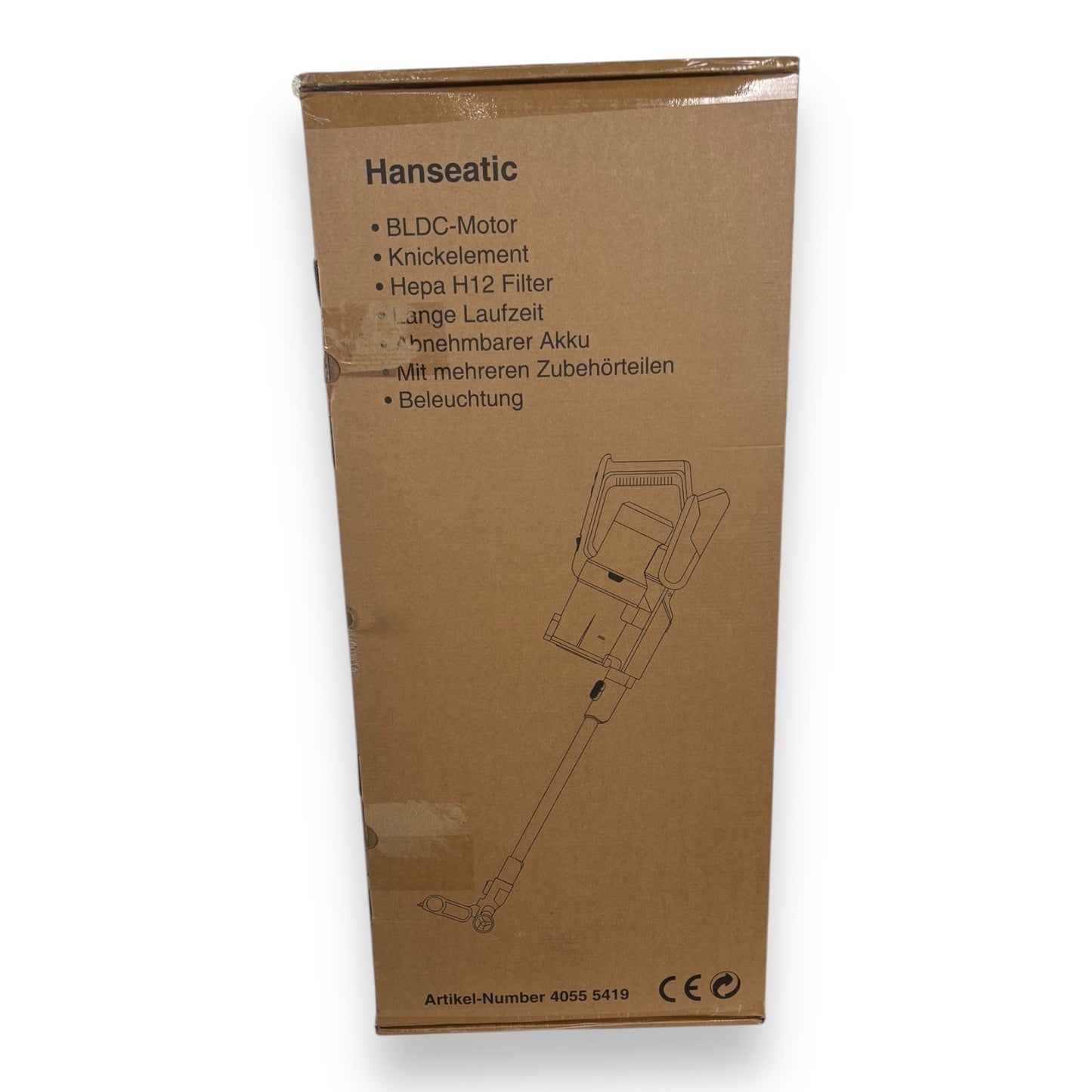 Hanseatic Akku-Hand-und Stielstaubsauger HVS450BMC LED Beleuchtung, HEPA H12 Filter