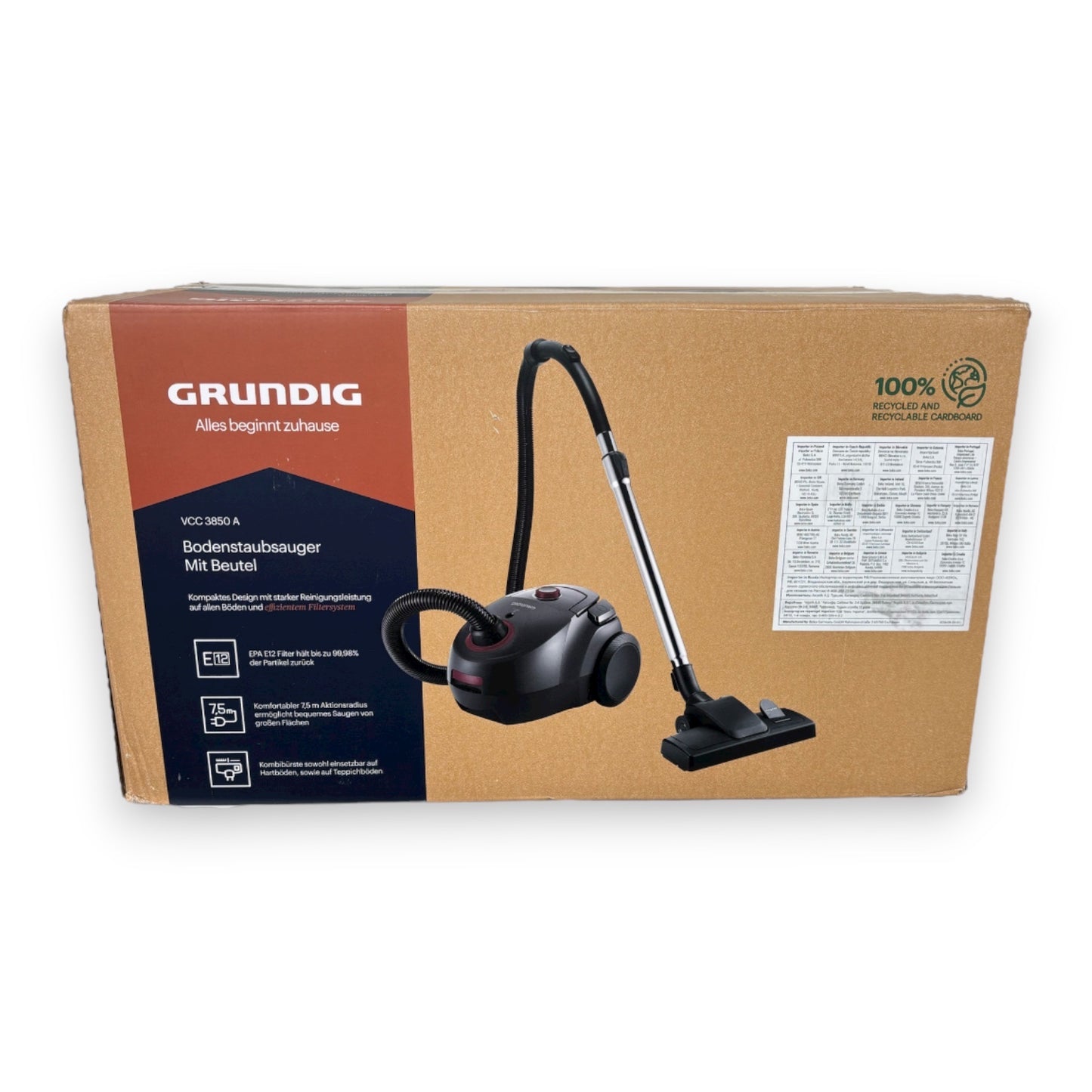 Grundig VCC 3850 A Bodenstaubsauger 800W schwarz