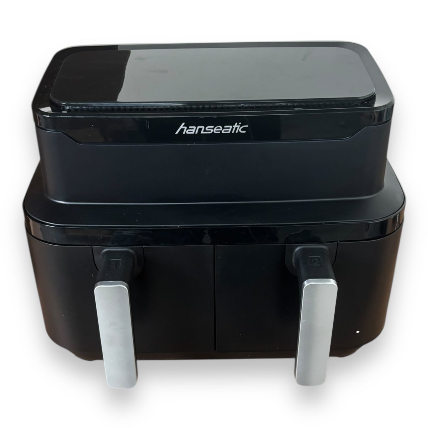 Hanseatic Heißluftfritteuse HAF212600D XXL-Volumen 9L mit Dörrfunktion 2 Einschüben Touchdisplay