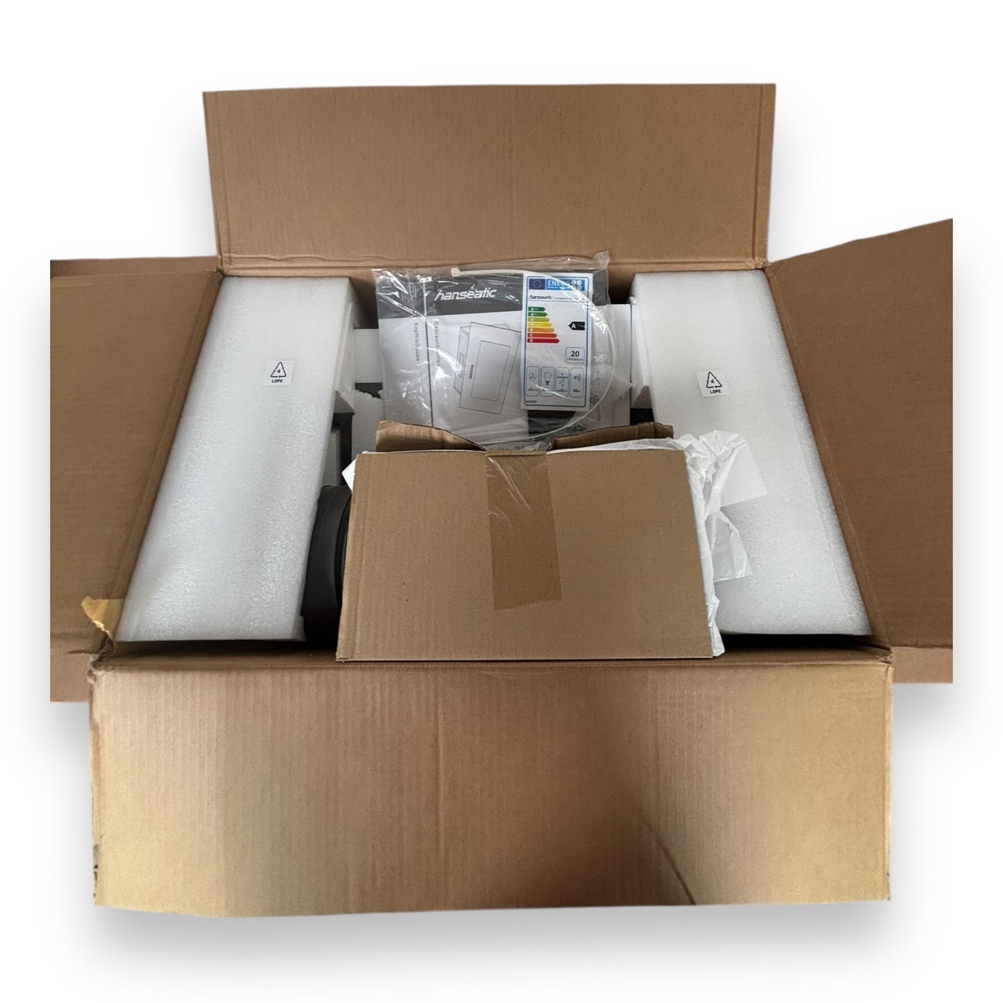 Hanseatic SY-103E9A-P1-C84-L121-600 Kopffreihaube LED-Beleuchtung Druckknöpfe