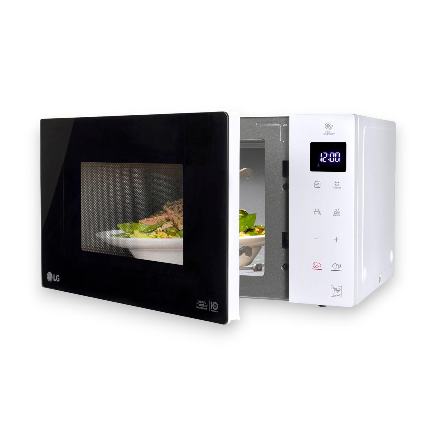 LG Mikrowelle MS 23 NECBW Smart Inverter Technologie 23 L 1000W weiß