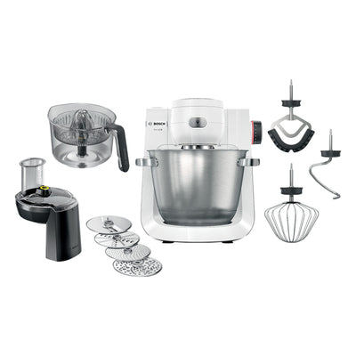 Bosch Küchenmaschine Serie 6 MUMS6EW24D Edelstahlschüssel weiß