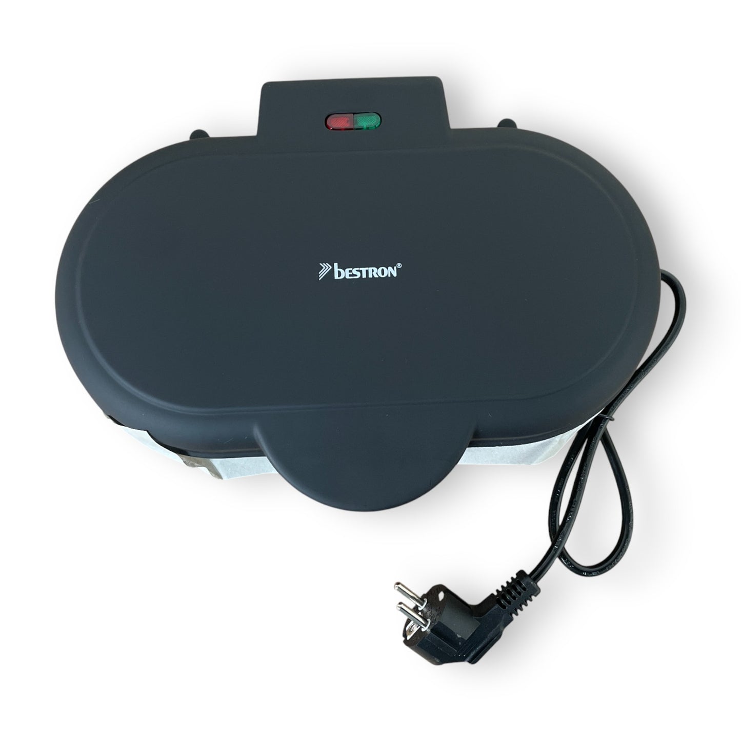 Bestron Doppel-Waffeleisen Herzwaffeleisen Mattschwarz