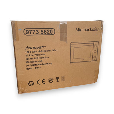 Hanseatic Minibackofen XXL 42L Zeitschaltuhrmotorischer Drehspieß