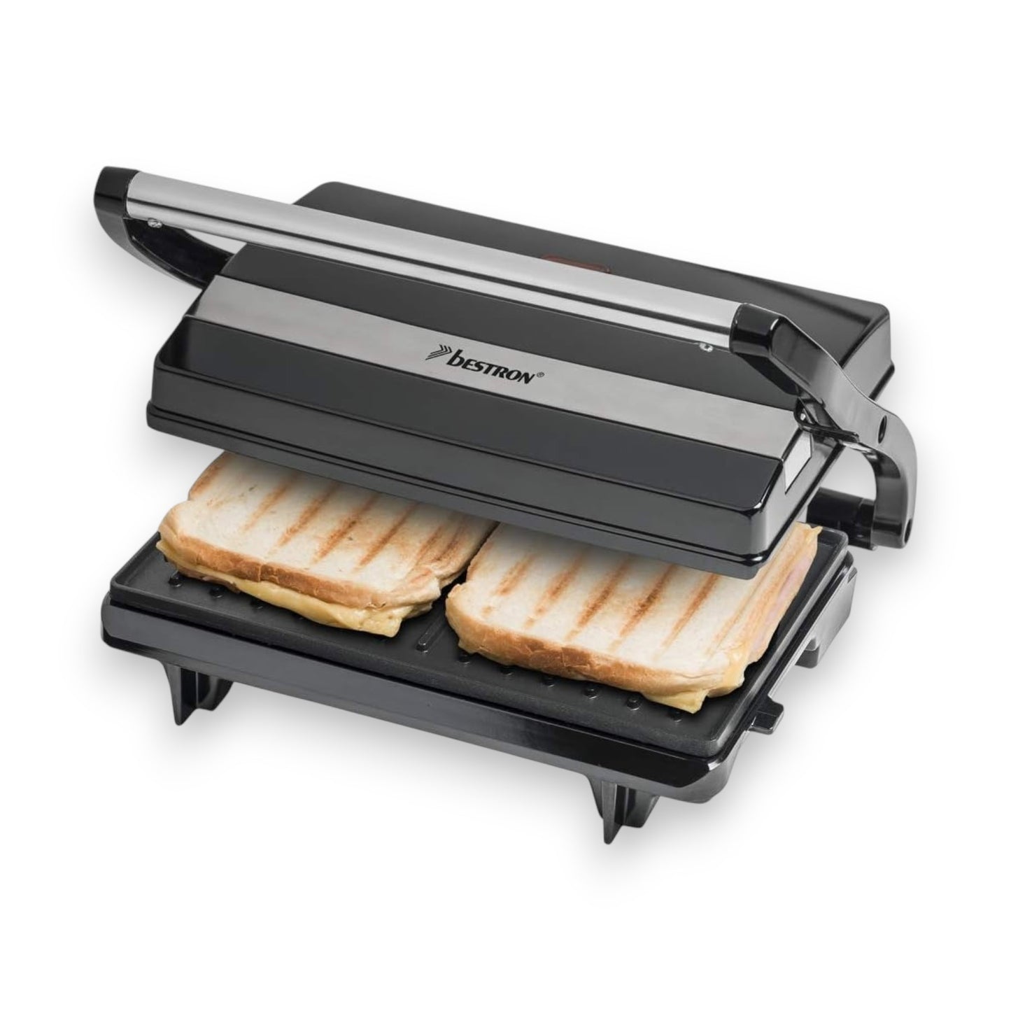Bestron Elektrogrill Paninigrill Kontaktgrill 700 Watt APM123Z schwarz